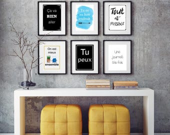 6 Digitale Download - Französische Klassenzimmer Poster