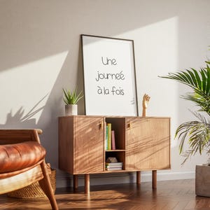 Digitaler Download | Französisches Klassenzimmer Poster - Une journeé à la fois (Ein Tag nach dem anderen)