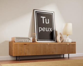 Digitaler Download | Französisches Klassenzimmer Poster - Tu peux (You can)