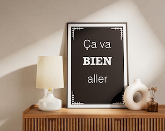 Digitaler Download | Französisches Klassenzimmer Poster - ça va bien aller