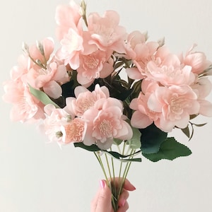 Pink Cherry Blossom Flower Bunch Home Decor, Pink Sakura Home Decor, Pink Cherry Blossom Flower Wedding Centerpiece, Cherry Blossom Bouquet