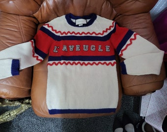 Rare Gucci knitted jumper "L'aveugle Par Amour "