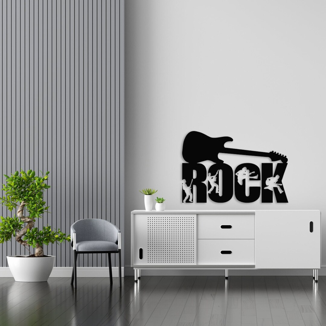 Rock Music Wall Decor, Rock Wall Art, Rock and Roll Home Decor, Custom