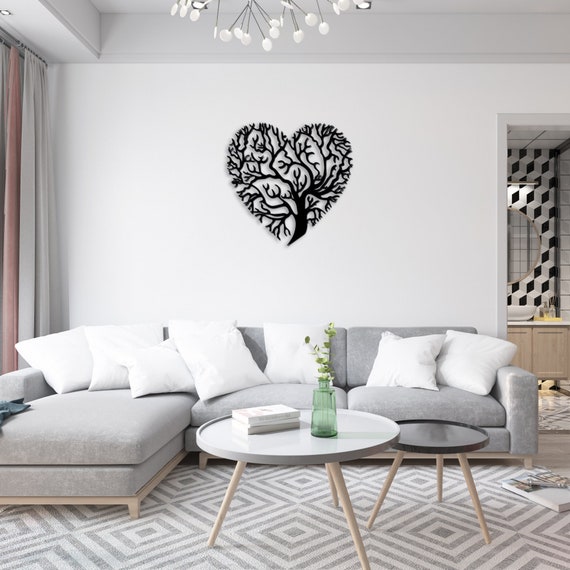  Metal Heart Wall Decor, 16, White Sold by at Home