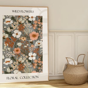 Floral Collection Colourful Prints, Boho Home Decor, Plant Wall Art, Flower Prints, Living Room, A5/A4/A3/A2/A1/A0
