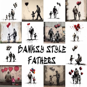 Obrazy ojców w stylu Banksy'ego - idealne wydruki na Dzień Ojca