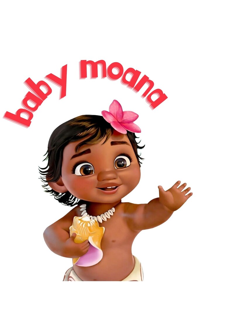 Baby Moana PNG Clipart Instant Digital Download, Baby Moana Iron-on ...