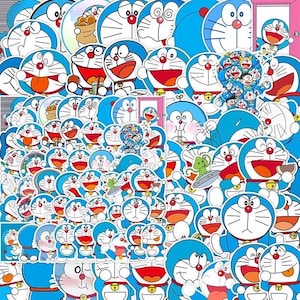 Può includere: Un foglio di adesivi colorati con un personaggio dei cartoni animati con la pelle blu, il naso rosso e la bocca gialla. Il personaggio è in varie pose ed espressioni. Gli adesivi sono perfetti per decorare laptop, borracce e altri oggetti personali.
