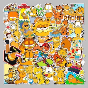 Lazy Orange Cat Aufkleber, lustige Cartoon Katze, Flasche, Laptop, Telefon, Journal Schreibwaren, Planner Aufkleber, Spielzeug für Kinder