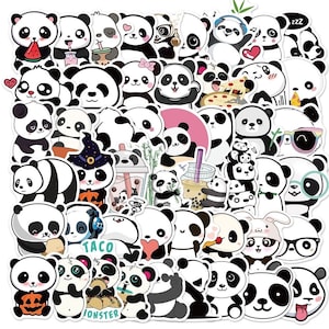 Autocollants panda, panda mignon, bouteille, téléphone portable, journal, papeterie, scrapbooking, autocollants pour agenda, jouet pour enfants