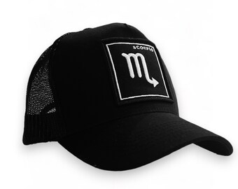 Scorpio  Trucker Hat, Zodiac, Astrology, Adjustable Hat