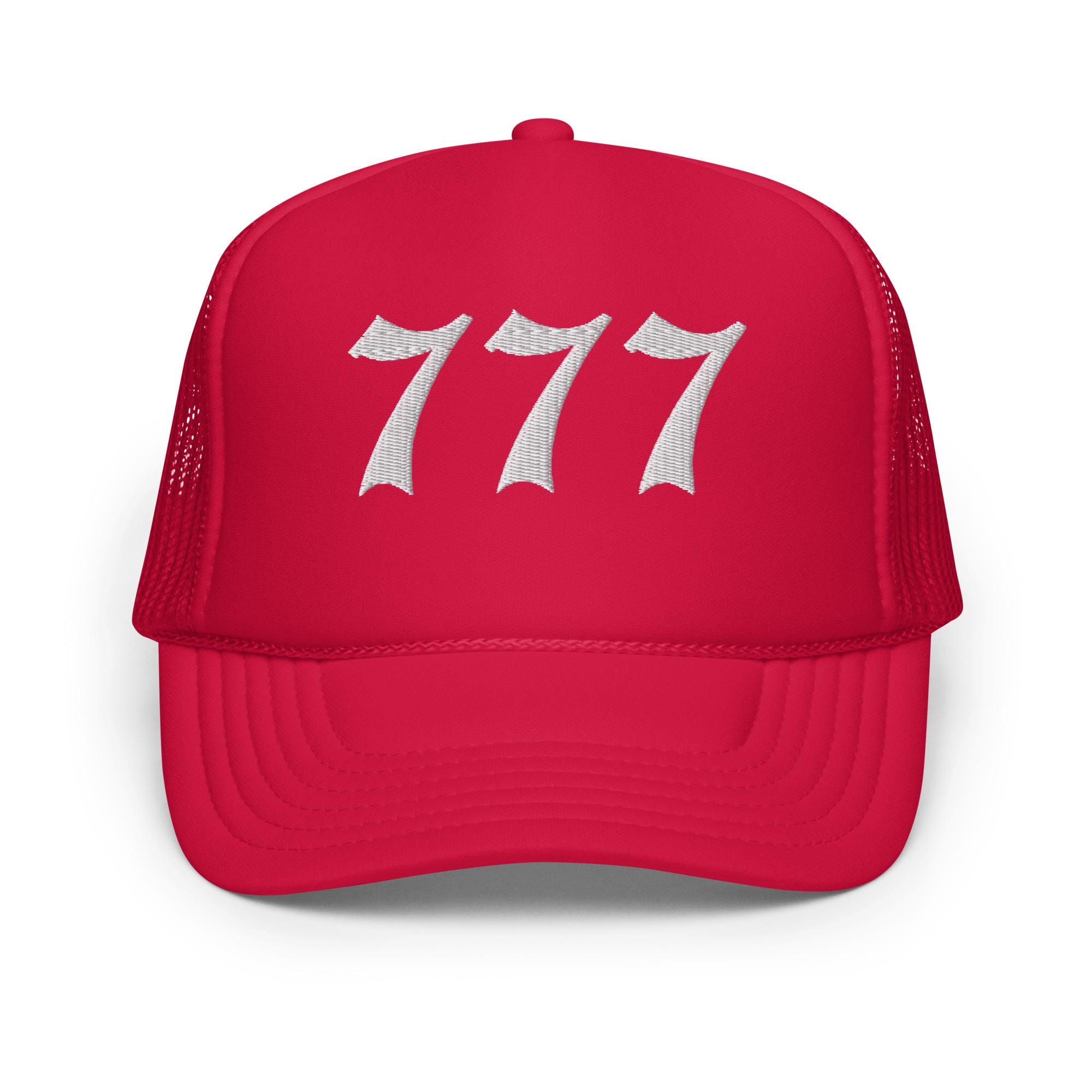 777 Angel Numbers Embroidered Foam Trucker Hat - Etsy
