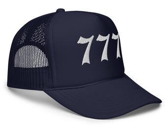 ★Wai Kei★ Angel Dolphin Trucker Cap Black YKBE02AC01-3 777 Angel Numbers Embroidered Foam Trucker Hat - Etsy