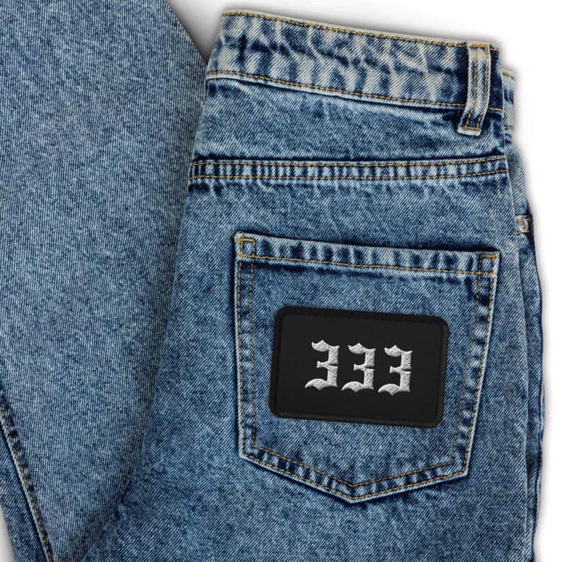 333 Embroidered Angel Numbers Patche - Add a Touch of Spirituality to ...