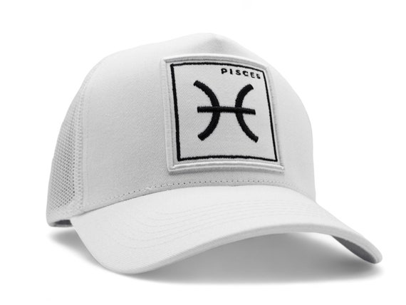 Pisces Embroidered Unisex Trucker Hat, Zodiac, Astrology 