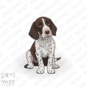 Cute German Shorthaired Pointer Dog Vinyl Sticker