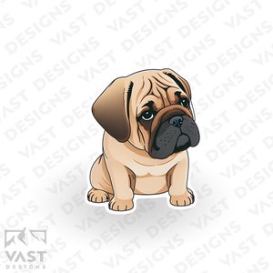 Cute Bullmastiff Dog Vinyl Sticker