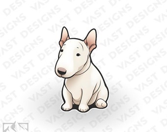Bully Dad English Bull Terrier - Bull Terrier Dad - Sticker