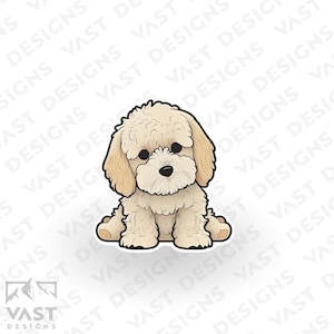 Cute Cockapoo Dog Vinyl Sticker