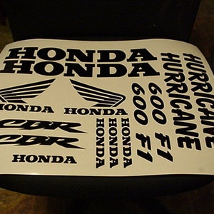 HONDA CBR 600F1 600 F1 hurricane Color decal kit made to order 20 colors  87 88 89 1990