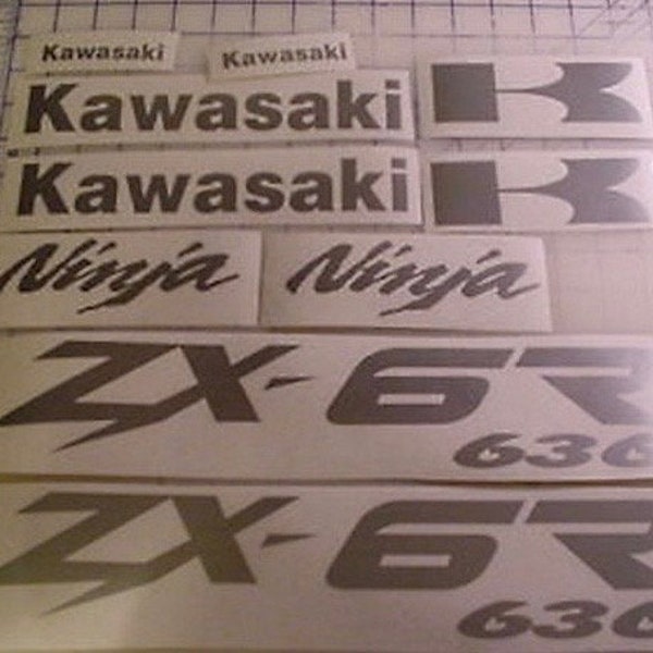 Kawasaki Ninja 636 ZX6R ZX-6R Color decal kit made to order 20 colors 2004 04