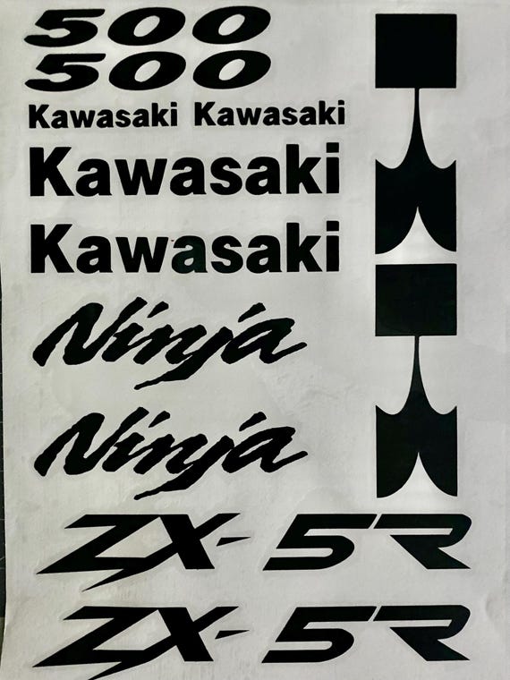 キングダム Kawasaki Ninja 500 ZX5R ZX-5R Color Decal Kit, Custom