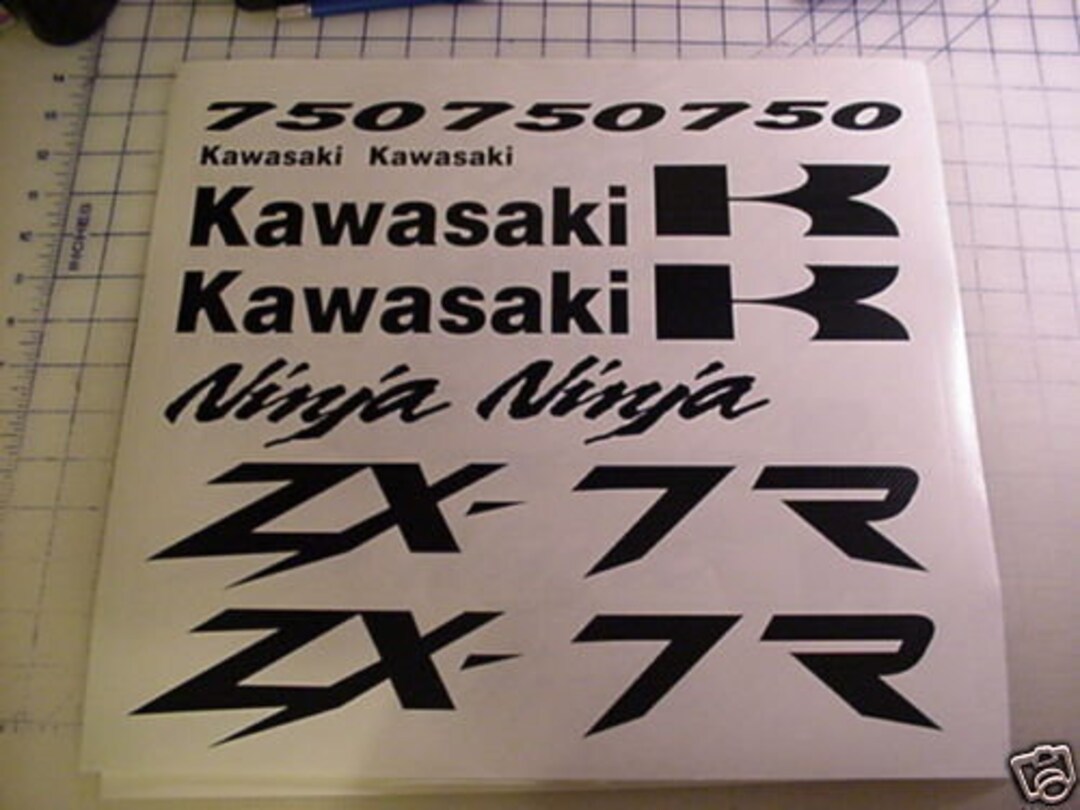 Kawasaki Ninja 750 ZX7R ZX-7R Color Decal Kit, Custom