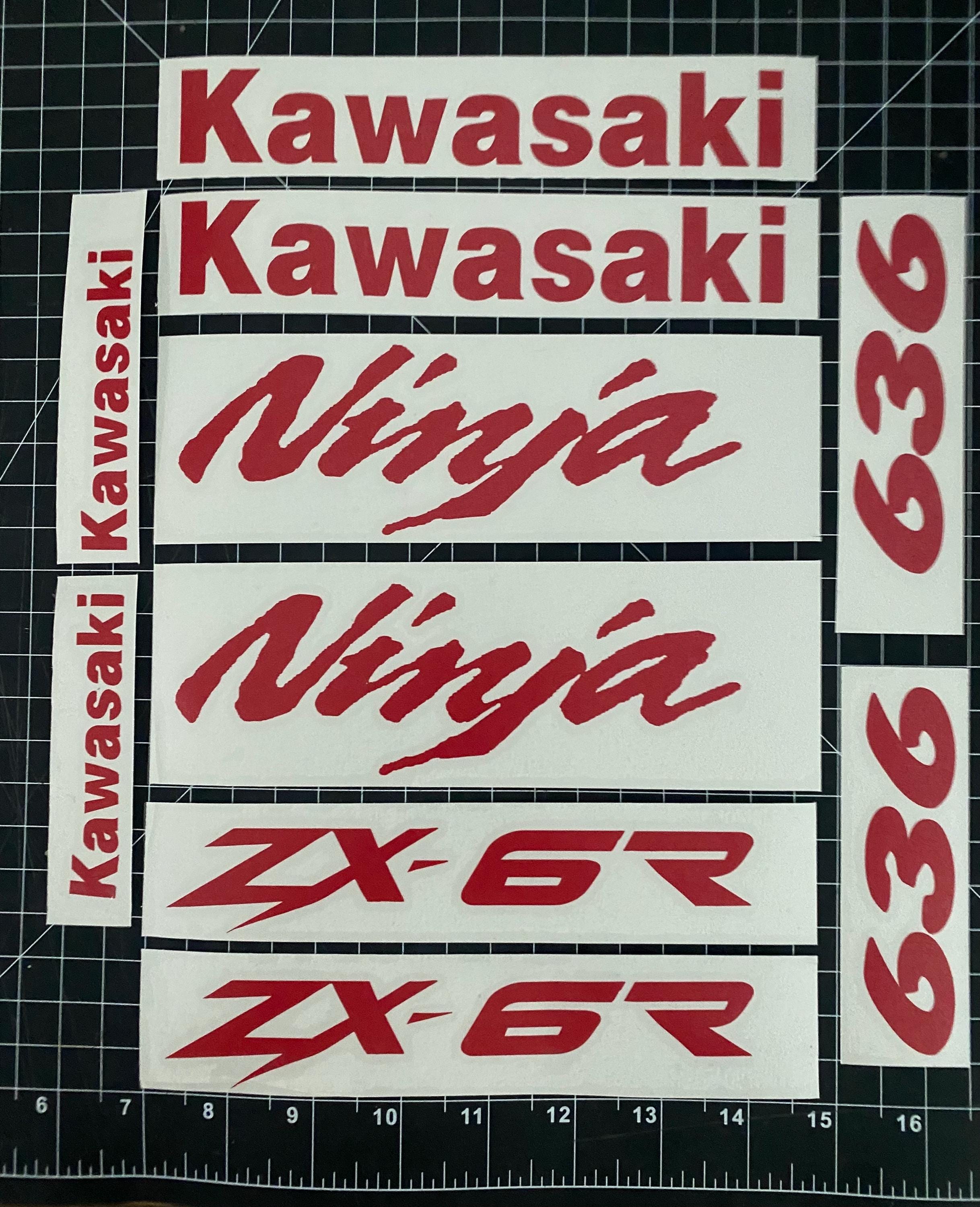 K ステッカー 17点セット 新品 カワサキ KAWASAKI ZX-6R ZX-10R ER-6N ER-6F Z750 タンク
