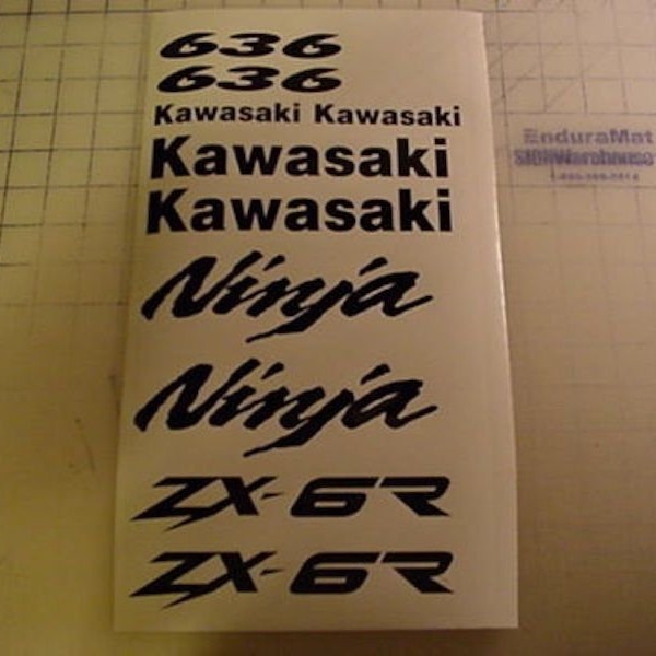 Kawasaki Ninja 636 ZX6R ZX-6R Color decal kit made to order 20 colors 05 06 07 08 09 10 2011 12 13 14 15 16 17
