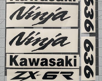 Kawasaki Ninja 636 ZX6R ZX-6R Color Decal Kit, Custom