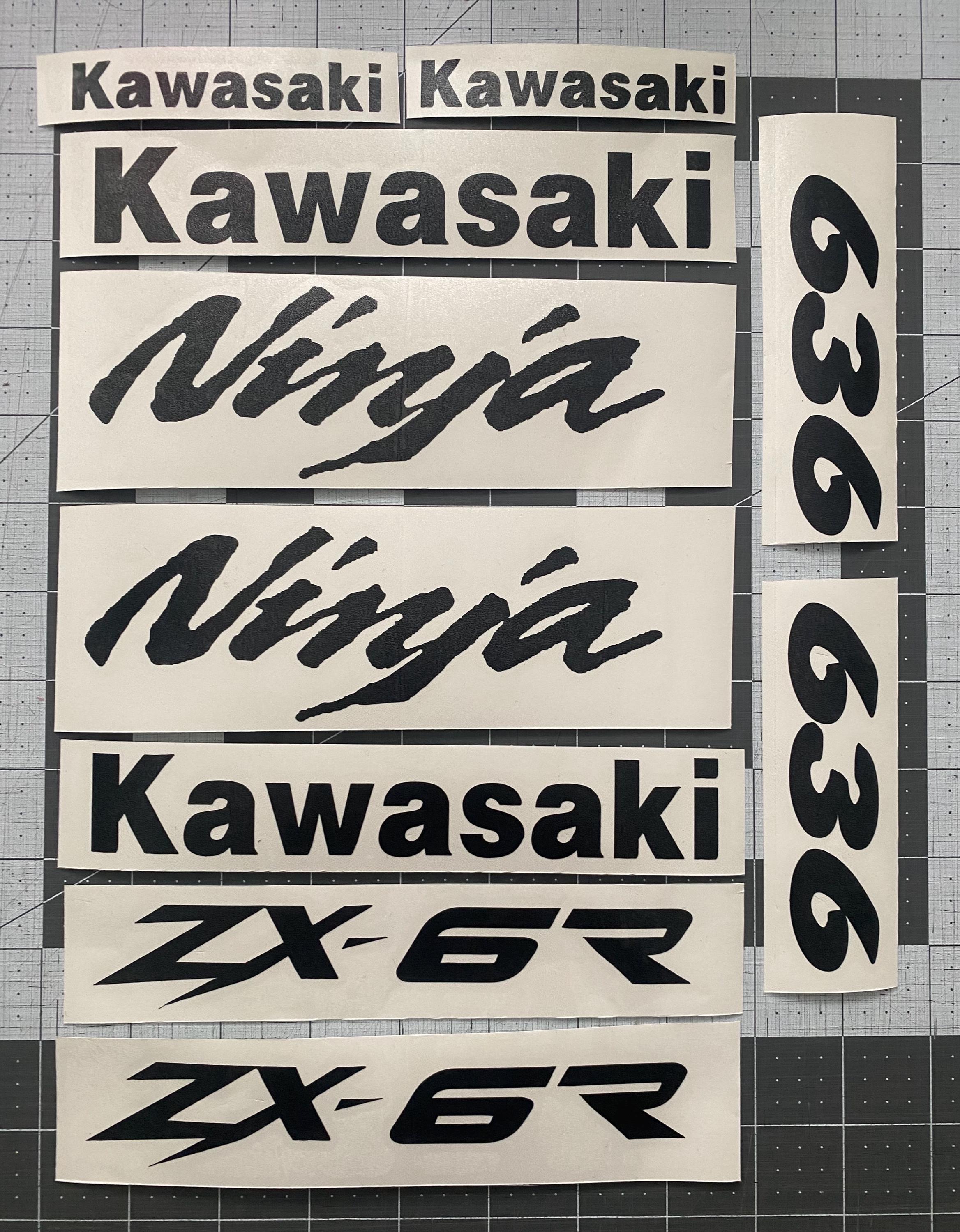 Kawasaki Ninja 636 ZX6R ZX-6R Color Decal Kit, Custom