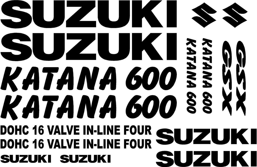 SUZUKI Katana 600 Decal Kit Made to Order 20 Colors 06 05 04 03 02 01