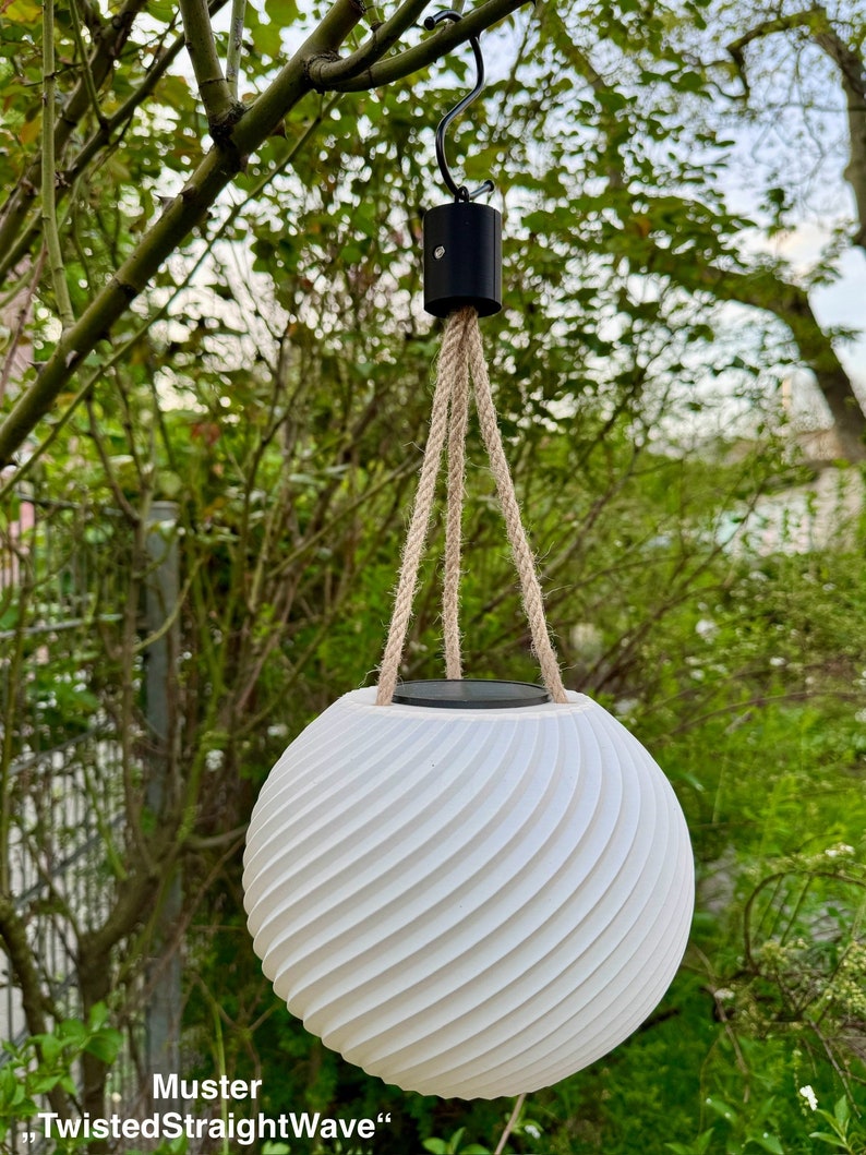 Solar Garten Leuchte / Garten Lampe / Lampion / Laterne / Gartendeko / verschiedene Größen und Designs / inklusive Befestigungsmaterial TwistedStraightWave