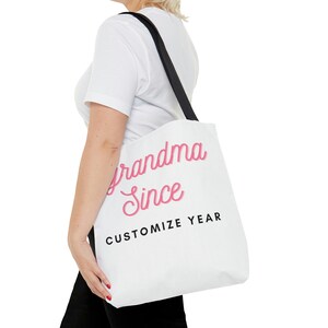 Tote Bag (AOP) grandma since customize year gift