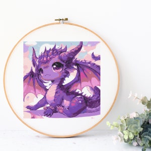 Cross stitch design “Cross Stitch Dragon”, PDF Pattern, Digital Download
