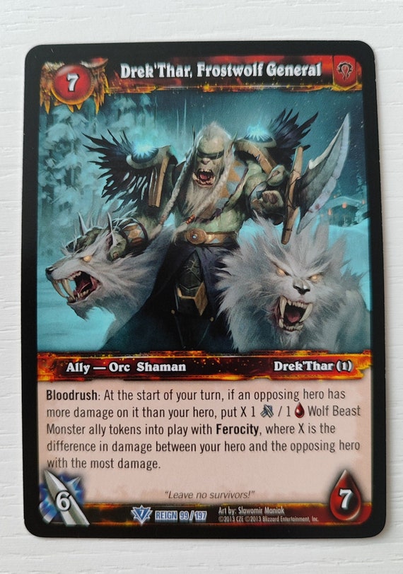 Drek'thar, Frostwolf General Slawomir Maniak - World of Warcraft TCG - Etsy Drek'thar, Frostwolf General Slawomir Maniak - World of Warcraft TCG - Etsy