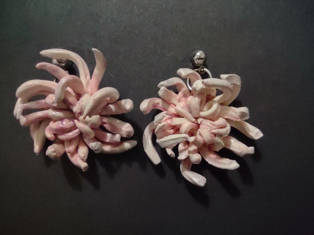 Heirloom Chrysanthemum Earrings Etsy