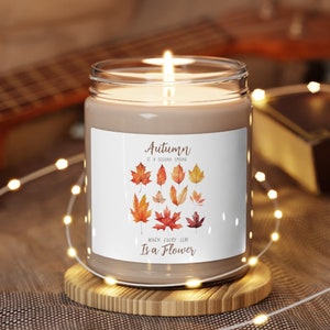 Fall Leaves Candle, 9oz Scented Soy Candle, Autumn Candle, cozy fall candle, fall season candles, best fall candles, fall cider candle