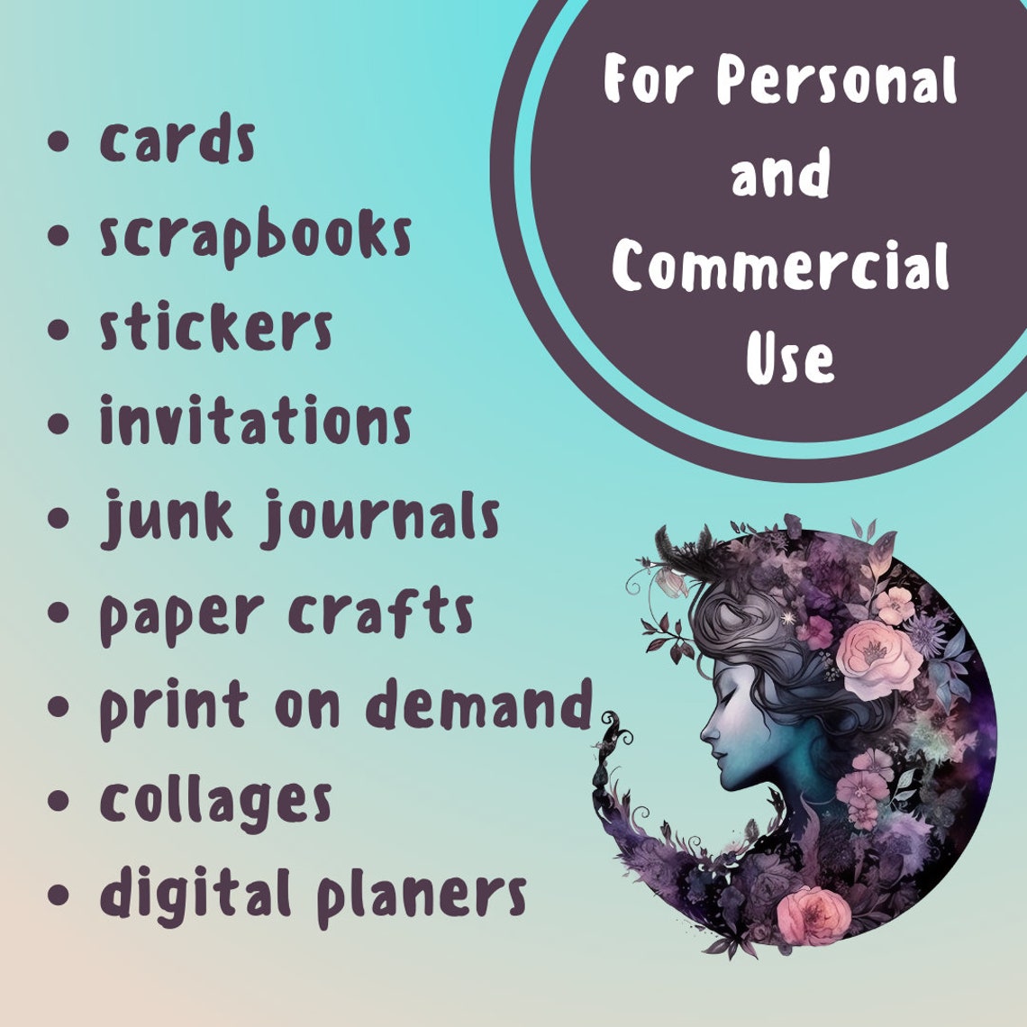 Watercolor Witch Clipart PNG Magic Clip Art Witchcraft Clip - Etsy