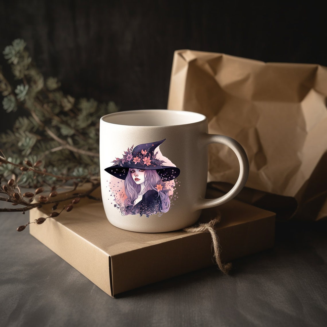 Watercolor Witch Clipart PNG Magic Clip Art Witchcraft Clip - Etsy