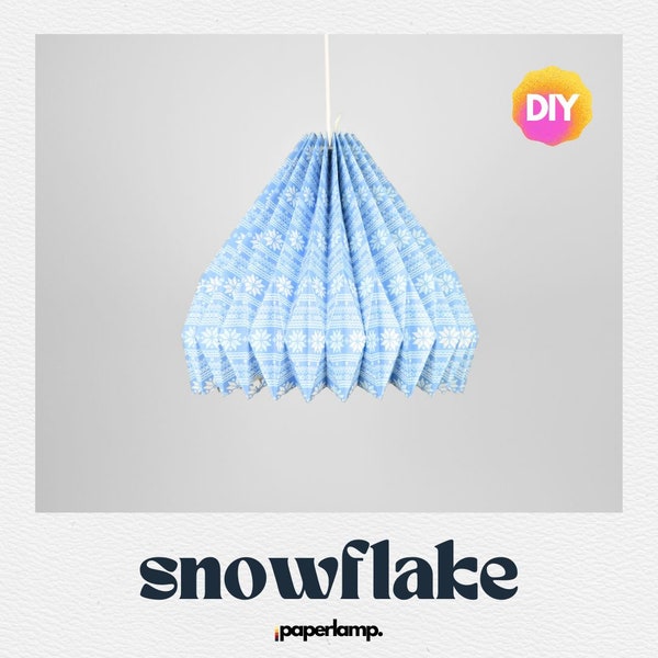 Abat-jour - Lampe en papier « Flocon de neige » (DIY) - comme suspension (kit de bricolage en papier)