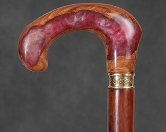 Handgefertigte Holz Gehstock Komfortable Ergonomischer Griff Gehstock für Männer & Frauen