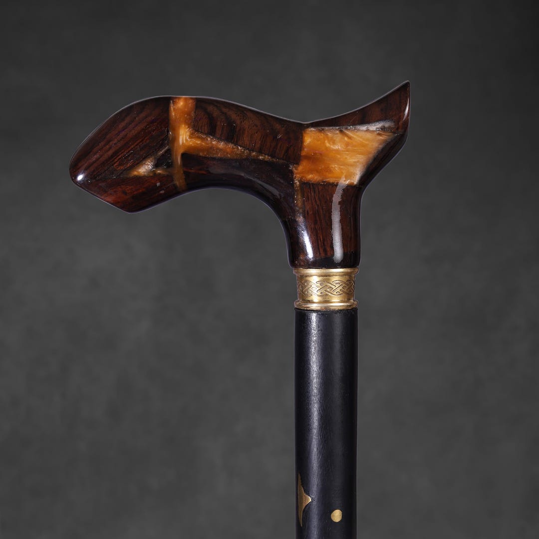 Warum Riecht Man Seine Eigenen Fürze Gerne Handmade Walking Cane - Ergonomic Wooden Cane, Epoxy Resin Mix Walking