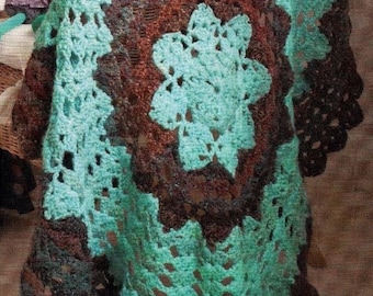 Crochet Pattern, easy throw pattern, Vintage throw pattern, Crochet blanket pattern, Star Blanket, Baby blanket