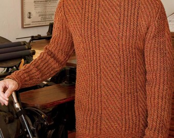 Crochet Pattern, Aran Sweater Pattern, Aran Sweater, Vintage Knitting Pattern