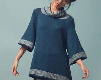 Knitting Pattern, Tunic Sweater Knitting Pattern, Sweater For Women, Knit Sweater Tunic, Knit Oversized Top, Top Tunic, Kaolin Tunic