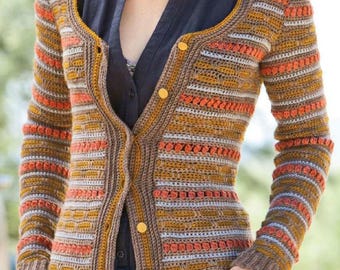 Crochet Pattren, Crochet Cardigan Pattern Women's Crochet, Fall Vibes Cardigan, Simple Modern Crochet Cardigan PDF, Fall Fields Cardigan