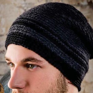 Crochet Pattern, Men&#39;s Hat Crochet Pattern, Unisex Crochet Hat, Crochet Beanie Pattern, Slater Beanie, Instant Download