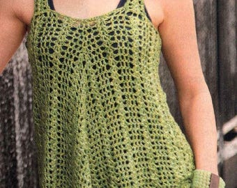 Crochet Pattern, Crochet Pattern Womens Summer Tops, , Crochet Coverup Pattern, crochet pattern tunic top, halter crochet top