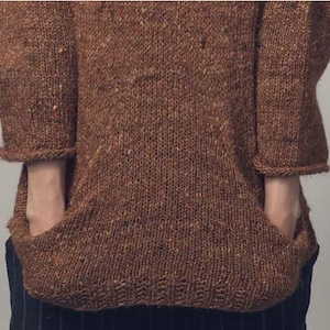 Knitting Pattern, Sweater Top Down Knitting Pattern, Knitting Sweater Pullover, Classic Sweater Knitting Pattern, Queen Street Sweater